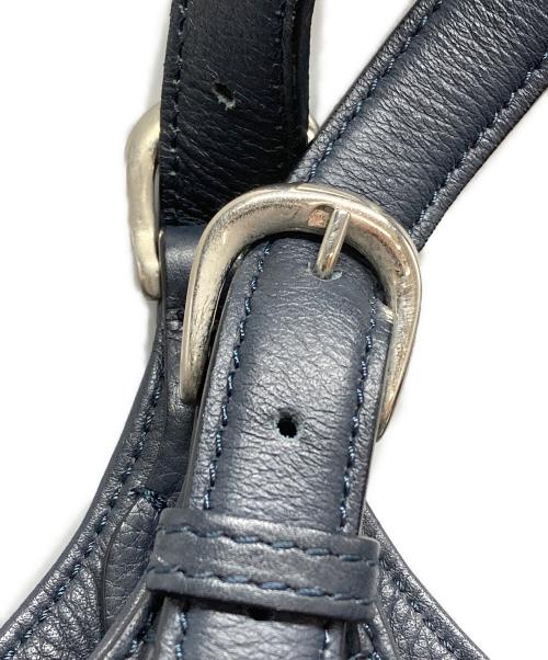 FARO（ファーロ）FARO (ファーロ) レザートートバッグ ブルーの古着・服飾アイテム