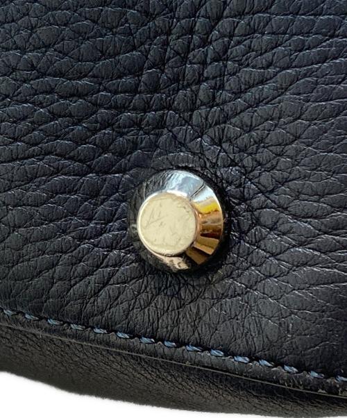 FARO（ファーロ）FARO (ファーロ) レザートートバッグ ブルーの古着・服飾アイテム