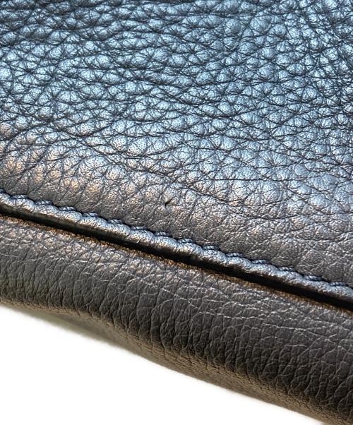 FARO（ファーロ）FARO (ファーロ) レザートートバッグ ブルーの古着・服飾アイテム