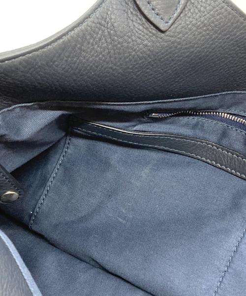 FARO（ファーロ）FARO (ファーロ) レザートートバッグ ブルーの古着・服飾アイテム