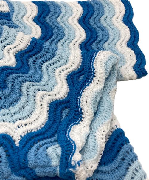 CASABLANCA（カサブランカ）CASABLANCA (カサブランカ) Wavy Gradient Crochet Shirt/ウェービーグラデーション・クロシェシャツ  ブルー サイズ:Sの古着・服飾アイテム