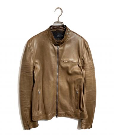 グッチGUCCI スウェード　シングルライダース　サイズ48 3016009527148352_01_3937w.jpeg