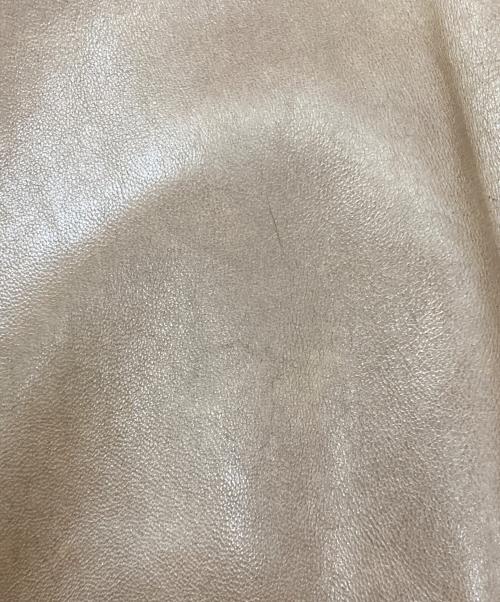 GUCCI（グッチ）GUCCI (グッチ) シングルレザーライダースジャケット ブラウン サイズ:48の古着・服飾アイテム