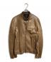 GUCCI（グッチ）の古着「シングルレザーライダースジャケット」｜ブラウン