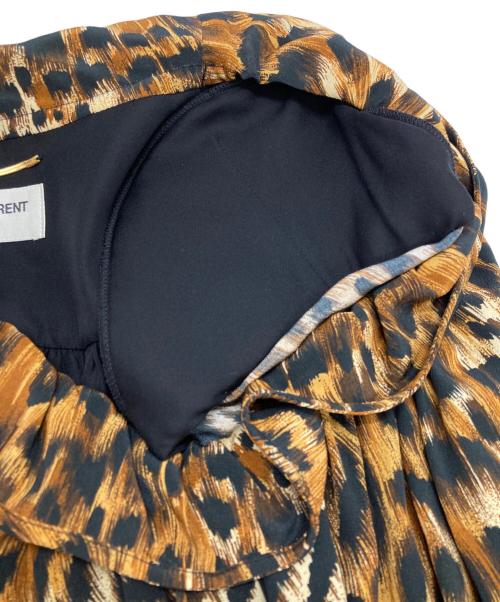 Saint Laurent Paris（サンローランパリ）Saint Laurent Paris (サンローランパリ) シルクレオパードワンピース ベージュ サイズ:38の古着・服飾アイテム