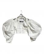 jacquemusジャックムス）の古着「Puffy Sleeve Crop Top/パフスリーブクロップトップ」｜ホワイト
