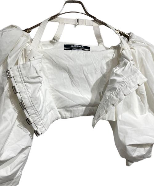 jacquemus（ジャックムス）jacquemus (ジャックムス) Puffy Sleeve Crop Top/パフスリーブクロップトップ ホワイト サイズ:36の古着・服飾アイテム