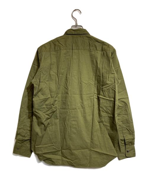 COMME des GARCONS HOMME PLUS（コムデギャルソンオムプリュス）COMME des GARCONS HOMME PLUS (コムデギャルソンオムプリュス) 金釦ドット切替シャツ グリーン サイズ:Sの古着・服飾アイテム