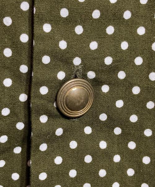 COMME des GARCONS HOMME PLUS（コムデギャルソンオムプリュス）COMME des GARCONS HOMME PLUS (コムデギャルソンオムプリュス) 金釦ドット切替シャツ グリーン サイズ:Sの古着・服飾アイテム