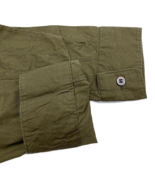 COMME des GARCONS HOMME PLUS（コムデギャルソンオムプリュス）COMME des GARCONS HOMME PLUS (コムデギャルソンオムプリュス) 金釦ドット切替シャツ グリーン サイズ:Sの古着・服飾アイテム