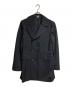 COMME des GARCONS HOMME DEUX（コムデギャルソン オム ドゥ）の古着「ウールギャバミドルコート/Wool Gabardine Mid-Length Coat」｜ブラック