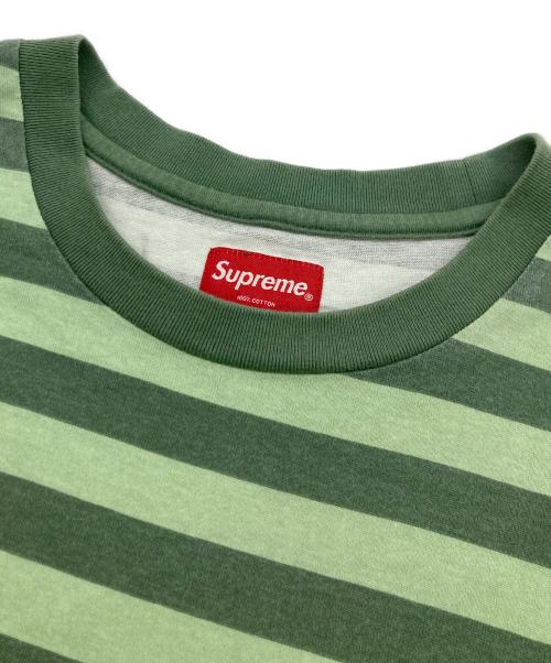 SUPREME（シュプリーム）Supreme (シュプリーム) Reverse Stripe S/S Top グリーン サイズ:	SIZE XLの古着・服飾アイテム