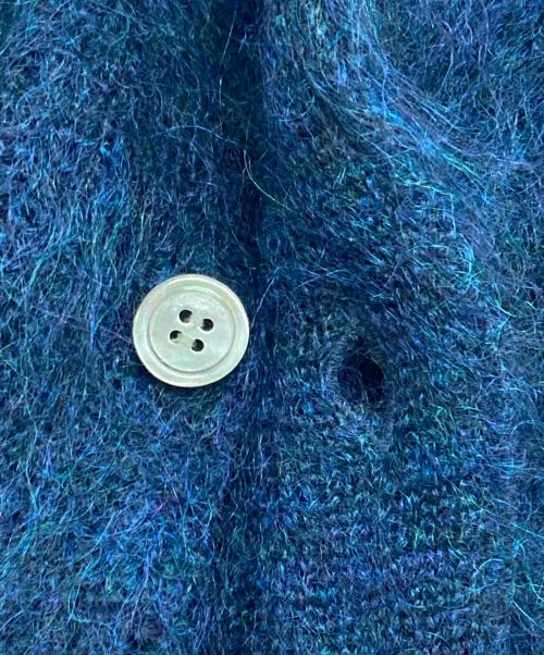 UNUSED（アンユーズド）UNUSED (アンユーズド) モヘアニットカーディガン パープル×ブルー サイズ:3の古着・服飾アイテム