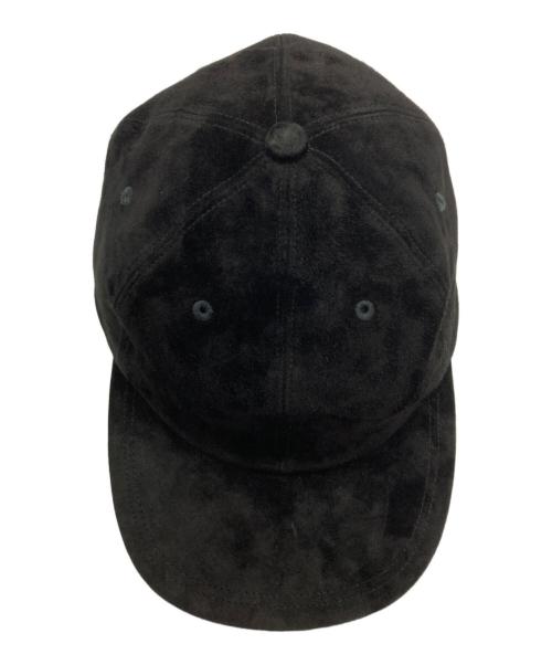 kijima takayuki（キジマタカユキ）kijima takayuki (キジマタカユキ) CALF SUEDE 6PANEL CAP/カーフスエードキャップ ブラック サイズ:2の古着・服飾アイテム