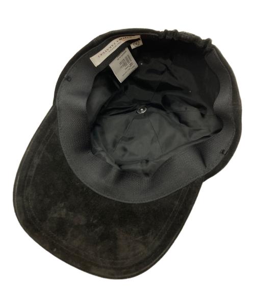 kijima takayuki（キジマタカユキ）kijima takayuki (キジマタカユキ) CALF SUEDE 6PANEL CAP/カーフスエードキャップ ブラック サイズ:2の古着・服飾アイテム