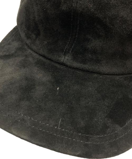 kijima takayuki（キジマタカユキ）kijima takayuki (キジマタカユキ) CALF SUEDE 6PANEL CAP/カーフスエードキャップ ブラック サイズ:2の古着・服飾アイテム