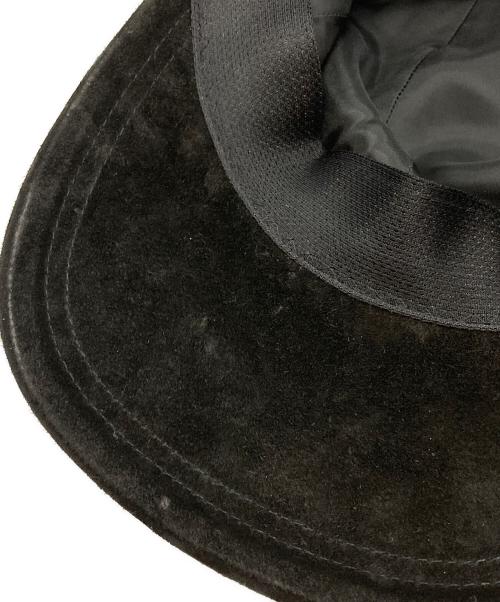 kijima takayuki（キジマタカユキ）kijima takayuki (キジマタカユキ) CALF SUEDE 6PANEL CAP/カーフスエードキャップ ブラック サイズ:2の古着・服飾アイテム