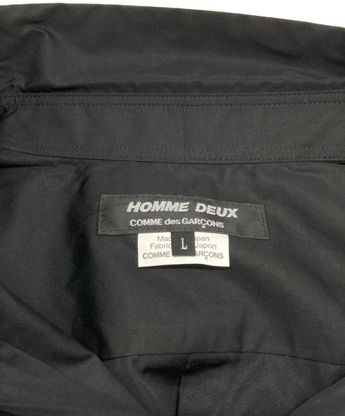 COMME des GARCONS HOMME DEUX（コムデギャルソン オム ドゥ）COMME des GARCONS HOMME DEUX (コムデギャルソン オム ドゥ) レギュラーカラーシャツ/コットンシャツ ブラック サイズ:Ｌの古着・服飾アイテム