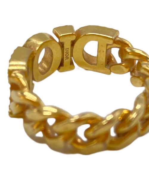 Christian Dior（クリスチャン ディオール）Christian Dior (クリスチャン ディオール) Dio(r)evolutionロゴチェーンリング ゴールド サイズ:11号の古着・服飾アイテム