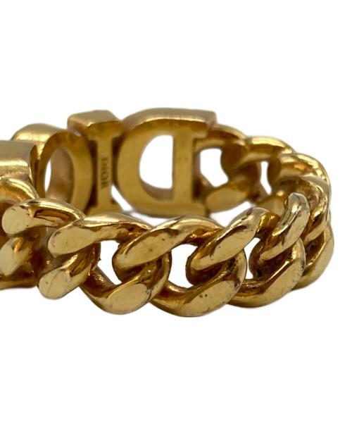 Christian Dior（クリスチャン ディオール）Christian Dior (クリスチャン ディオール) Dio(r)evolutionロゴチェーンリング ゴールド サイズ:11号の古着・服飾アイテム