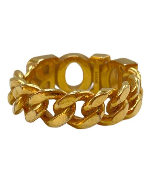 Christian Dior（クリスチャン ディオール）Christian Dior (クリスチャン ディオール) Dio(r)evolutionロゴチェーンリング ゴールド サイズ:11号の古着・服飾アイテム