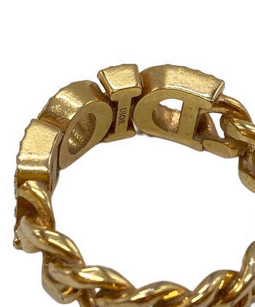 Christian Dior（クリスチャン ディオール）Christian Dior (クリスチャン ディオール) Dio(r)evolutionロゴチェーンリング ゴールド サイズ:11号の古着・服飾アイテム