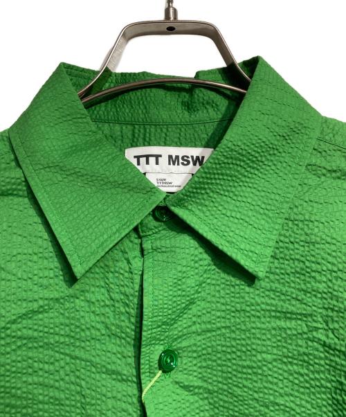 TTT MSW（ティー モダンストリートウェア）TTT MSW (ティー モダンストリートウェア) ロングスリーブシャツ /  Long Sleeve Shirt グリーン サイズ:ｓの古着・服飾アイテム