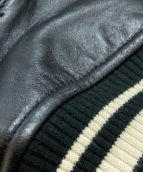 AVIREX（アヴィレックス）AVIREX (アヴィレックス) VARSITY LEATHER JACKET/ヴァーシティーレザージャケット ブラック サイズ:Sの古着・服飾アイテム