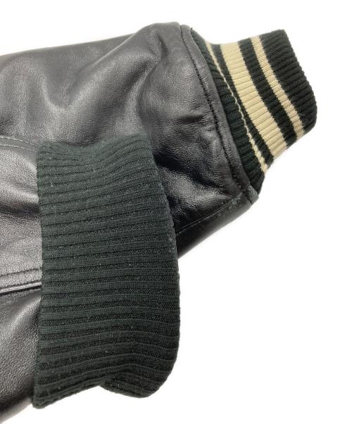 AVIREX（アヴィレックス）AVIREX (アヴィレックス) VARSITY LEATHER JACKET/ヴァーシティーレザージャケット ブラック サイズ:Sの古着・服飾アイテム