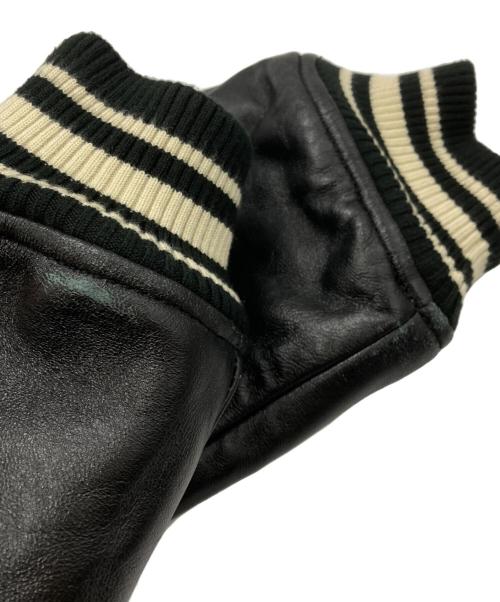 AVIREX（アヴィレックス）AVIREX (アヴィレックス) VARSITY LEATHER JACKET/ヴァーシティーレザージャケット ブラック サイズ:Sの古着・服飾アイテム