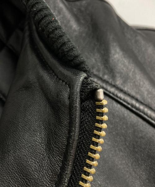 AVIREX（アヴィレックス）AVIREX (アヴィレックス) VARSITY LEATHER JACKET/ヴァーシティーレザージャケット ブラック サイズ:Sの古着・服飾アイテム