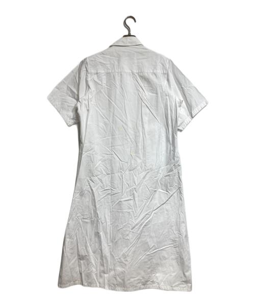 YOHJI YAMAMOTO（ヨウジヤマモト）YOHJI YAMAMOTO (ヨウジヤマモト) ジップライダースシャツワンピース/Zip-up moto shirt dress ホワイト サイズ:1の古着・服飾アイテム