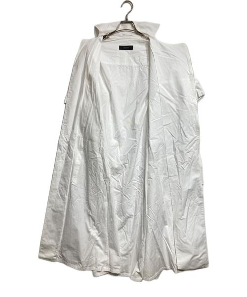 YOHJI YAMAMOTO（ヨウジヤマモト）YOHJI YAMAMOTO (ヨウジヤマモト) ジップライダースシャツワンピース/Zip-up moto shirt dress ホワイト サイズ:1の古着・服飾アイテム