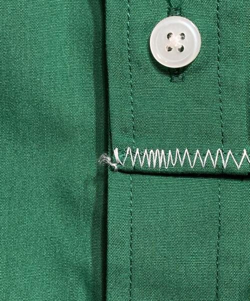 KOLOR（カラー）KOLOR (カラー) 2重衿ステッチデザインシャツ/Double collar shirt with contrast stitching グリーン サイズ:2の古着・服飾アイテム