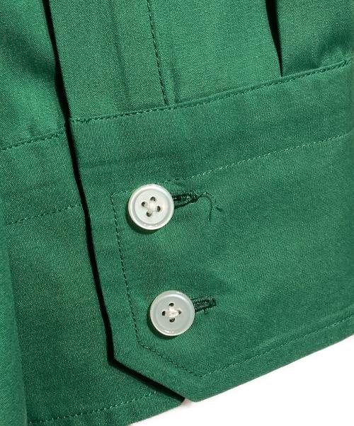 KOLOR（カラー）KOLOR (カラー) 2重衿ステッチデザインシャツ/Double collar shirt with contrast stitching グリーン サイズ:2の古着・服飾アイテム