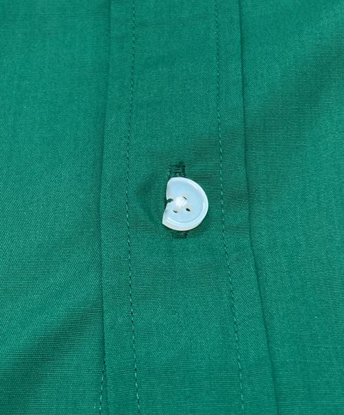 KOLOR（カラー）KOLOR (カラー) 2重衿ステッチデザインシャツ/Double collar shirt with contrast stitching グリーン サイズ:2の古着・服飾アイテム