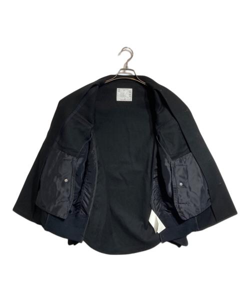 sacai（サカイ）sacai (サカイ) Contrast detail sleeve docking blouson/コントラストディティールスリーブドッキングブルゾン ブラック サイズ:1の古着・服飾アイテム