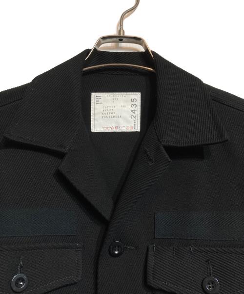 sacai（サカイ）sacai (サカイ) Contrast detail sleeve docking blouson/コントラストディティールスリーブドッキングブルゾン ブラック サイズ:1の古着・服飾アイテム