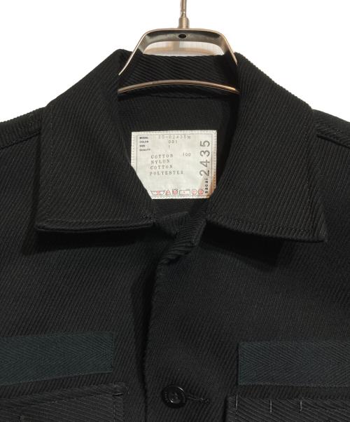 sacai（サカイ）sacai (サカイ) Contrast detail sleeve docking blouson/コントラストディティールスリーブドッキングブルゾン ブラック サイズ:1の古着・服飾アイテム