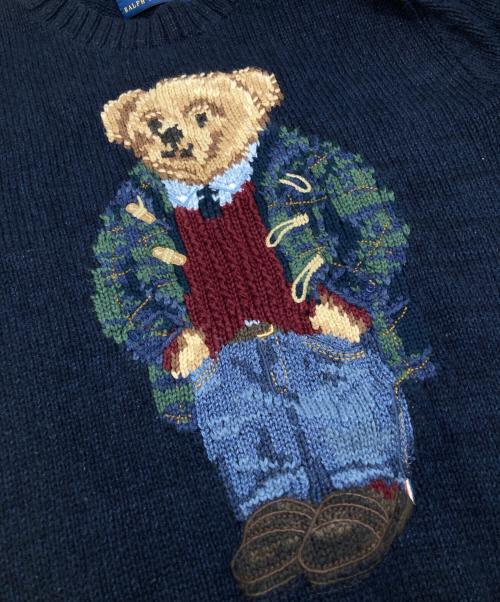 POLO RALPH LAUREN（ポロ・ラルフローレン）POLO RALPH LAUREN (ポロ・ラルフローレン) ダッフルポロベアニット/セーター ネイビー サイズ:ＸＳの古着・服飾アイテム