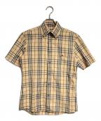 BURBERRY BLACK LABELバーバリーブラックレーベル）の古着「ノバチェックS/Sシャツ/Nova Check S/S Shirt」｜ベージュ