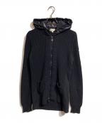 MONCLERモンクレール）の古着「ナイロン切替ニットカーディガン」｜ブラック