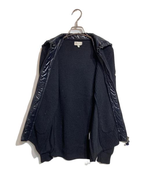 MONCLER（モンクレール）MONCLER (モンクレール) ナイロン切替ニットカーディガン ブラック サイズ:XSの古着・服飾アイテム