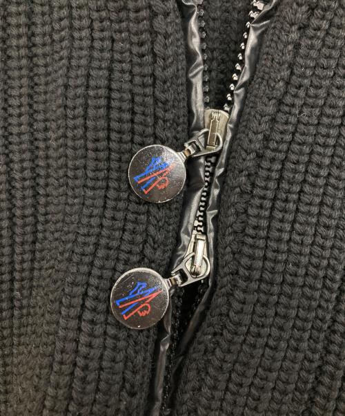 MONCLER（モンクレール）MONCLER (モンクレール) ナイロン切替ニットカーディガン ブラック サイズ:XSの古着・服飾アイテム