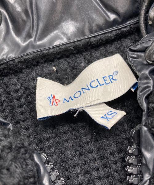 MONCLER（モンクレール）MONCLER (モンクレール) ナイロン切替ニットカーディガン ブラック サイズ:XSの古着・服飾アイテム