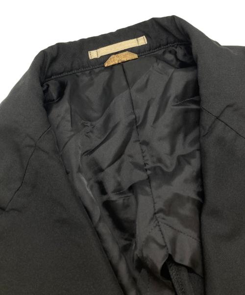 COMME des GARCONS HOMME PLUS（コムデギャルソンオムプリュス）COMME des GARCONS HOMME PLUS (コムデギャルソンオムプリュス) ポリエステル縮絨テーラードジャケット ブラック サイズ:Lの古着・服飾アイテム