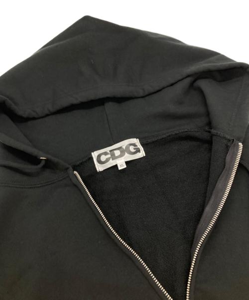 CGD COMME des GARCONS（シーディージー コムデギャルソン）CGD COMME des GARCONS (シーディージー コムデギャルソン) FULL ZIP HOODED SWEATSHIRT ブラック サイズ:XLの古着・服飾アイテム