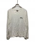 stussyステューシー）の古着「シャドーマンロゴカットソー」｜ホワイト