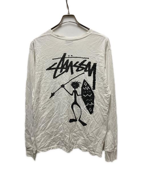stussy（ステューシー）stussy (ステューシー) シャドーマンロゴカットソー ホワイト サイズ:	SIZE Mの古着・服飾アイテム