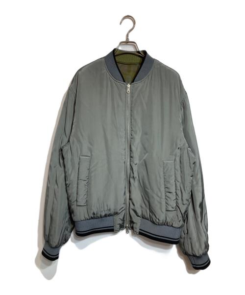 DRIES VAN NOTEN（ドリスヴァンノッテン）DRIES VAN NOTEN (ドリスヴァンノッテン) リバーシブルボンバージャケット グレー サイズ:Mの古着・服飾アイテム